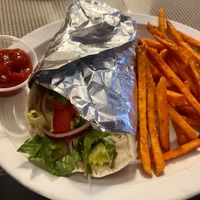 Falafel and sweet potato friess  at Shish Kebab House in Tucson