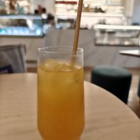 House made sodas! This one was Elder Berry and Passionfruit. at Blue Cockatoo Dessert Bar in Dunedin