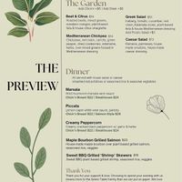 Menu Page 2 at Green Table in Trinity