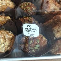 AMAZING vegan pumpkin muffin  at Diesel Cafe in Somerville