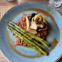 Ratatouille Tart with pearl barley risotto   at FRiEDA Restaurant & Bar in Heidelberg