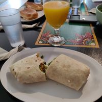 Shangri-la wrap with mimosa at Green Goddess Cafe in Stowe