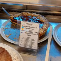 Cherry cake at Heller's Vegetarisches Restaurant & Cafe in Mannheim