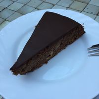 russian chocolate apple cake  at Heller's Vegetarisches Restaurant & Cafe in Mannheim
