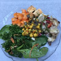 fresh salad from the buffet (~7€) at Heller's Vegetarisches Restaurant & Cafe in Mannheim