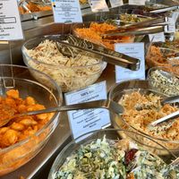 salad buffet at Heller's Vegetarisches Restaurant & Cafe in Mannheim