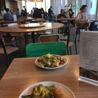 Chinese vegetarian plate from buffet at lunchtime at Bijas Vegetarian 一念素食 in Hong Kong Island