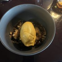 Yuzu and passionfruit dessert  at Norrlyst i Tårnet in Copenhagen