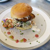 Falafel Burger at Satori Organics in Sandgate