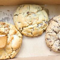 Biscoff, Peanut Butter and Chocolate Chip Cookies   at Queen Pea in Balmain