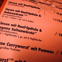 menu  at Hemperium in Ulm