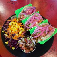 Chili TVP Tacos with the works! at Mexi & Co in Sherbrooke