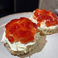 Steph’s clotted cream & scones with jam  at Steph's Cakes in Sheffield
