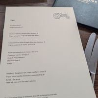 Separate vegan menu at The Farmhouse at Redcoats in Hitchin