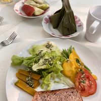 Fruit, salad & sticky rice   at Baan Boon Homestay  in Krung Thep Maha Nakhon