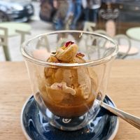 Affogato with vanilla almond ice-cream at iceDate - Amalienstt in Munich