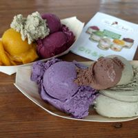 2 scoops and a free sample each! at iceDate - Amalienstt in Munich