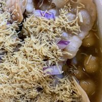 Best dish off the Chaat section! Aloo chole😋 at Taj Chaat House in Irving