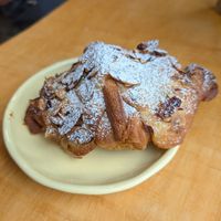 Almond croissant at Abby and the Black Cat in Columbus