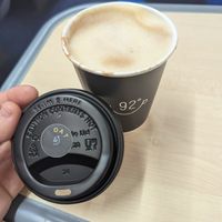 Oat milk cappuccino at 92 Degrees Coffee in Liverpool