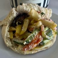 Mixed fried sandwich at Al Baghl Restaurant in Dubai