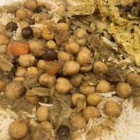 Chana Masala and a bit of Paratha  at Annapurna Cafe in Seattle