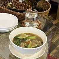 Wonton soup  at Reunion Cafe Luang Prabang in Luang Prabang