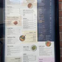 Lots of options clearly marked as vegan  at Rasa Restaurant in Lichfield in Lichfield