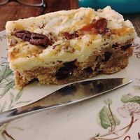 White chocolate and pecan praline Blondie  at Fox William Coffee Shop & Cafe in Fort William