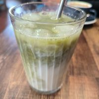 Soy iced matcha at Fox William Coffee Shop & Cafe in Fort William