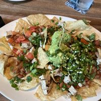 Nachos made vegan with added gardein chickun  at Yard House in Orlando