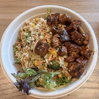 Build your own miso tofu bowl  at Roots Natural Kitchen in Harrisonburg
