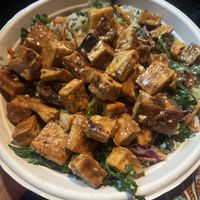 !!!!!!tamari bowl with extra tofu  at Roots Natural Kitchen in Harrisonburg