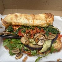 Need 2 hands to eat this bad boyy  at Forno 46 in Manly