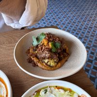 Cauliflower curry, raisin chutney  at Root Bath in Bath