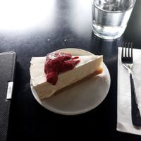 Raw lemon cheesecake at Bi Nevi Deli in Istanbul