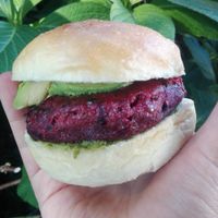 Delicious burger at Bi Nevi Deli in Istanbul