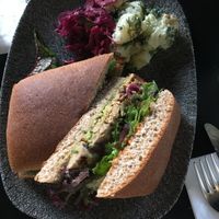 vegan sandwich at Bi Nevi Deli in Istanbul