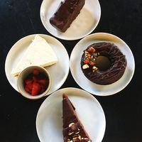 vegan cakes at Bi Nevi Deli in Istanbul
