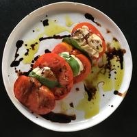 vegan caprese at Bi Nevi Deli in Istanbul