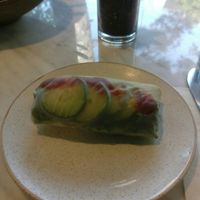Spring roll with veggies and hummus at Bi Nevi Deli in Istanbul
