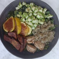 Seasonal market bowl at Bi Nevi Deli in Istanbul