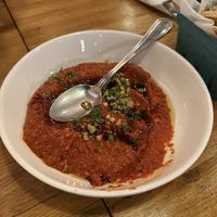 Muhammara dip with pitaa  at NOUR’S in Kansas City