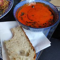 Paprika-Rahmsuppe at Kaffeehaus Wittekind in Sachsen-anhalt