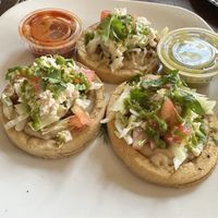 Vegan sopes  at El Habanero Mexican street Food in Peoria