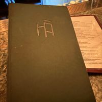 Menu cover  at HÀ Vieux in Montreal