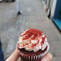 The Red-Velvet cupcake at Ruby's of London in South East London