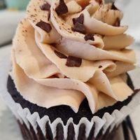 Salted caramel cupcake at Ruby's of London in South East London