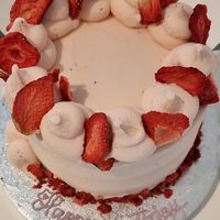 The classic strawberry/vanilla sponge cake at Ruby's of London in South East London