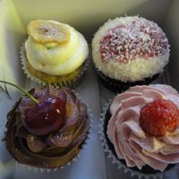 Cupcakes in take away box from Rubys of London - yummy! at Ruby's of London in South East London